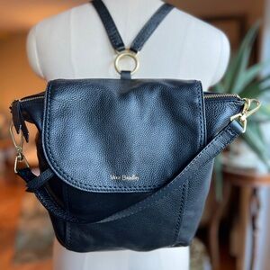 Vera Bradley 3-Way Pebble Leather Mallory Convertible Backpack, Crossbody, Short